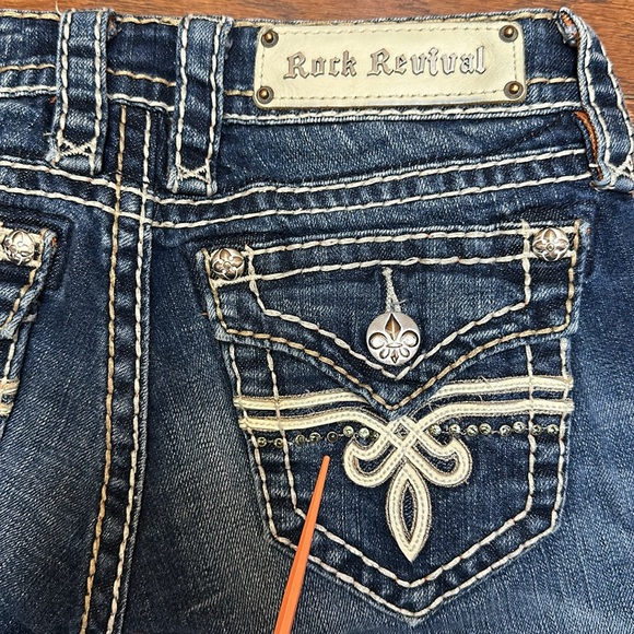 Rock Revival Penny Ultra Low Rise Boot Cut Jeans Sz 24 VG-EUC Buckle Exclusive - Picture 6 of 16